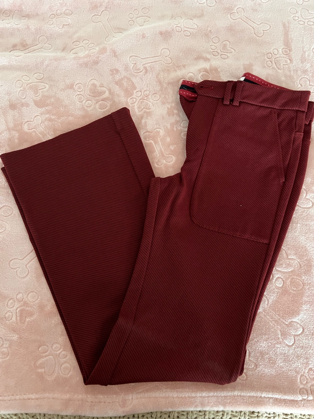 Anthropologie Ribbed Trousers in Wine